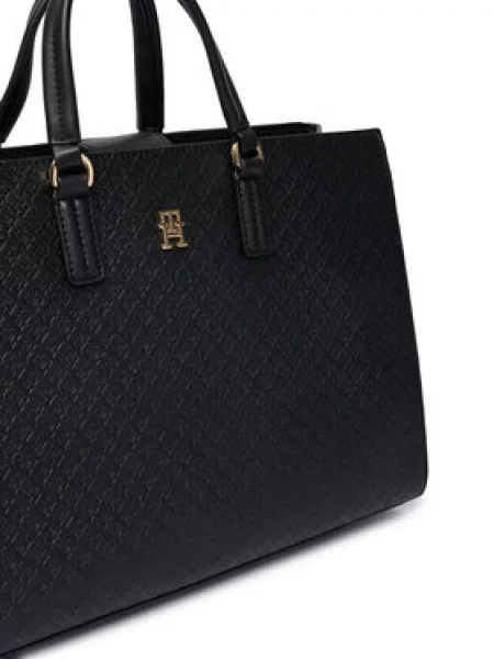 Tommy Hilfiger Kabelka Th Daily Satchel Mono čierna