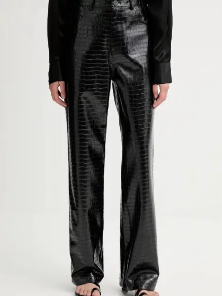 ISABELLE BLANCHE pantaloni drept high waist negru