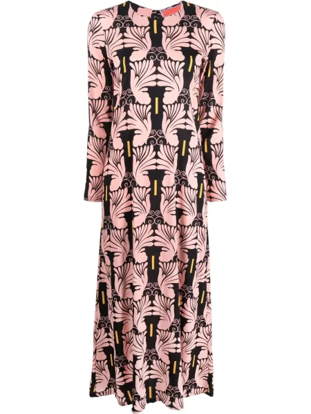 Rochie maxi La Doublej cu imagine lungă de costum roz