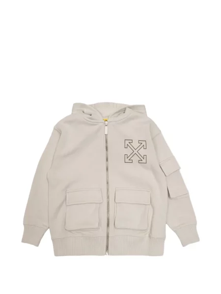 Bluza z kapturem dziecięca Off-white biała