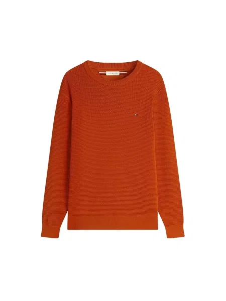 Dzianinowy sweter Tommy Hilfiger pomarańczowy