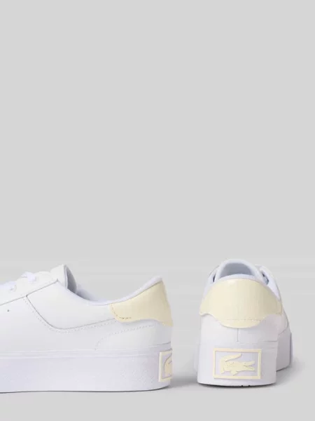 Sneakersy z mieszanka skóry model ZIANE' Lacoste białe