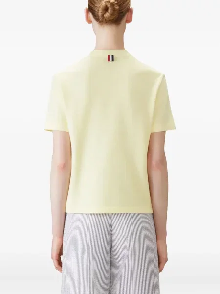 Tricou Thom Browne cu dungi galben