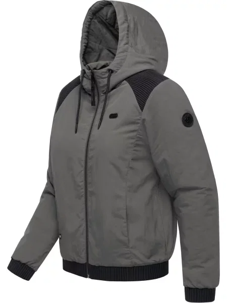 Ragwear Prechodná bunda Chinta tmavosivá čierna