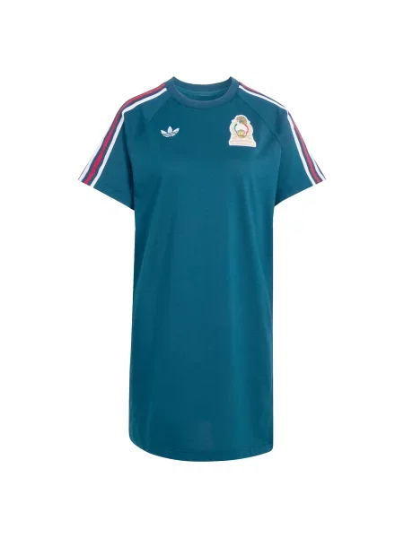 ADIDAS PERFORMANCE Sportovní šaty Mexiko petrolejová / červená bílá