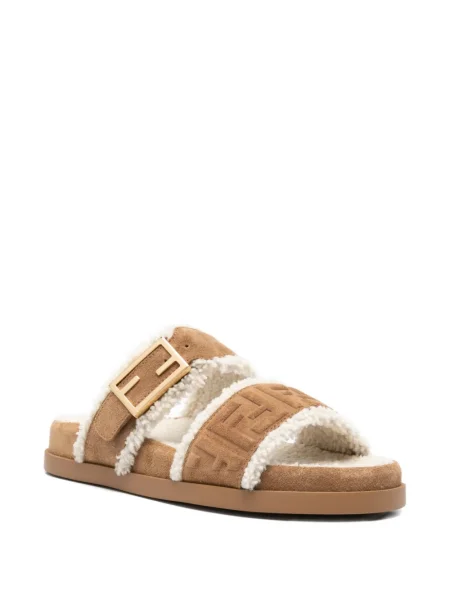 Sandale Fendi din piele de căprioară