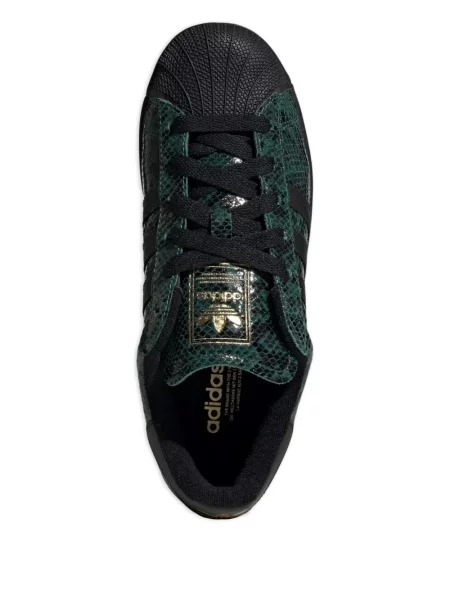 Sneakerși Adidas Superstar cu dungi verde