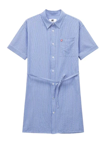 Sukienka midi :chocoolate w paski garniturowa niebieska