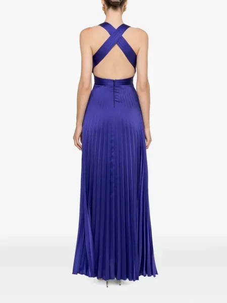 Rochie maxi Nissa din satin violet
