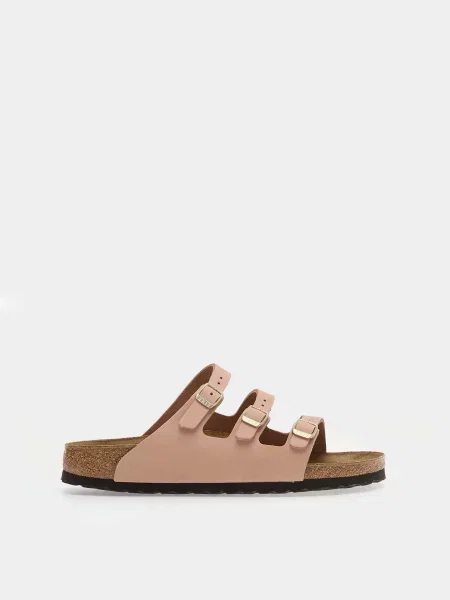 Нубукові Шльопанці Birkenstock FLORIDA рожевий