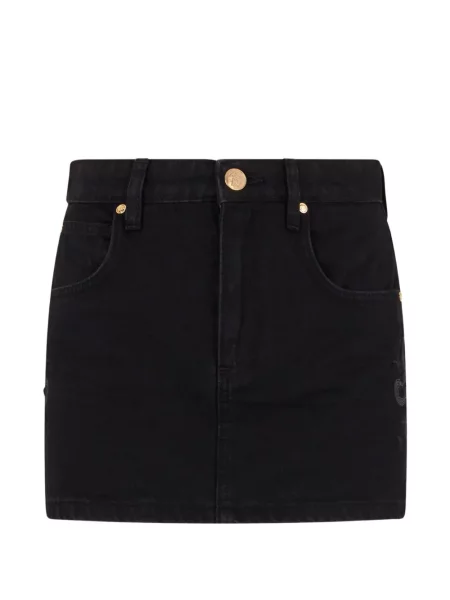 Fusta mini Roberto Cavalli cu model piele de șarpe negru