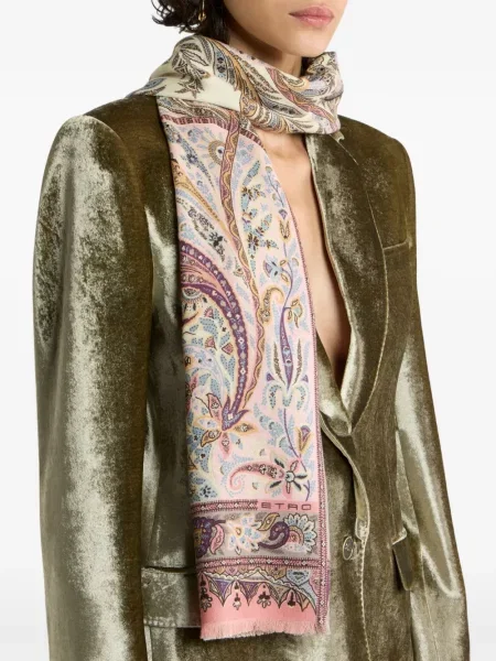 Fular Etro de lână cu model paisley