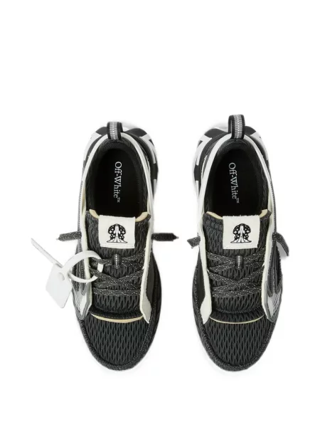 Sneakerși Off-white cu șireturi din dantelă alb