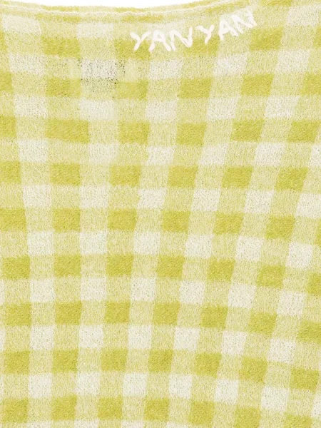 Top Yanyan Knits cu decolteu barcă verde
