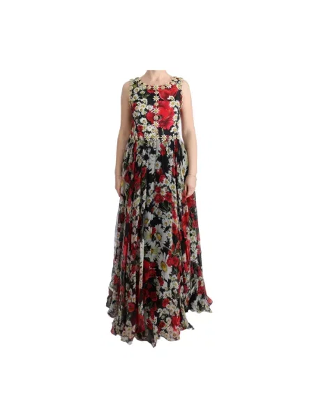 Sukienka maxi Dolce And Gabbana w kwiatki