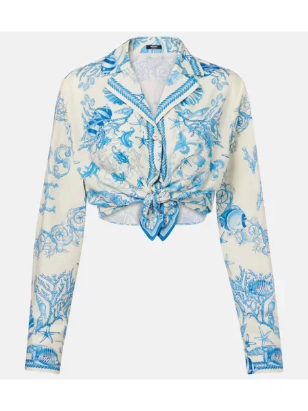 Cropp top Versace albastru
