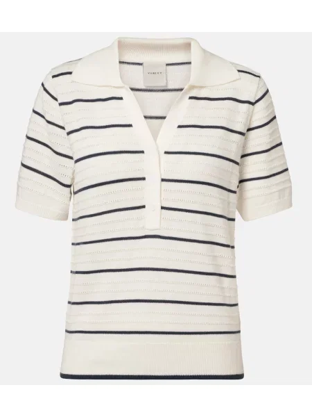 Tricou polo Varley cu dungi alb