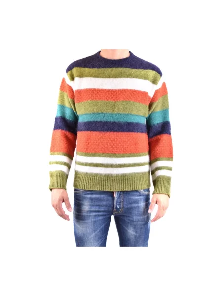 Sweter Dsquared2 z paskiem niebieski