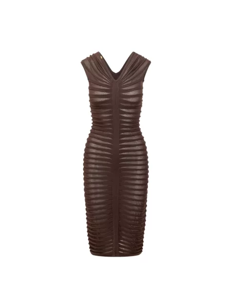 Sukienka midi Elisabetta Franchi brązowa