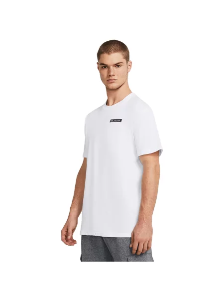 Tricou Under Armour HW ARMOUR LABEL SS Tee White/ Black XL alb