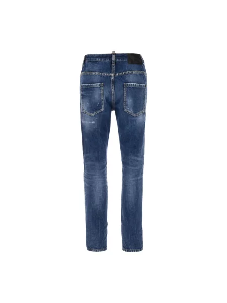 Jeansy Dsquared2 o skróconej długości niebieskie