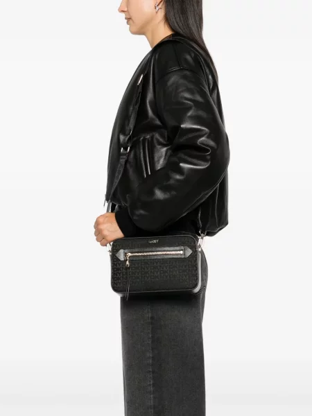 Geanta crossbody Dkny cu imagine negru