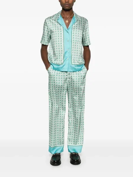 Pantaloni Palm Angels cu imagine verde
