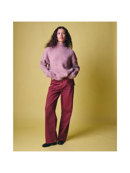 Sweter Ichi wełniany czerwony
