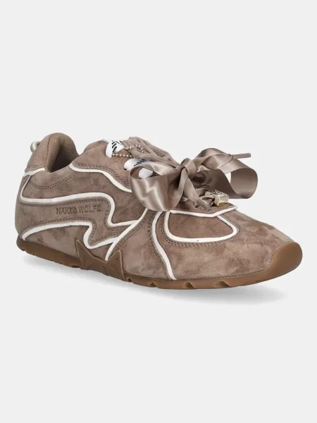 Naked Wolfe sneakers din piele întoarsă Adored Adored Mushroom Suede bej