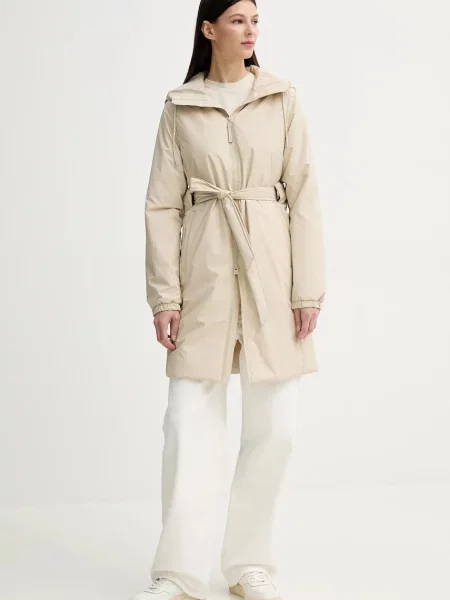Długa kurtka Rains ocieplana beżowa
