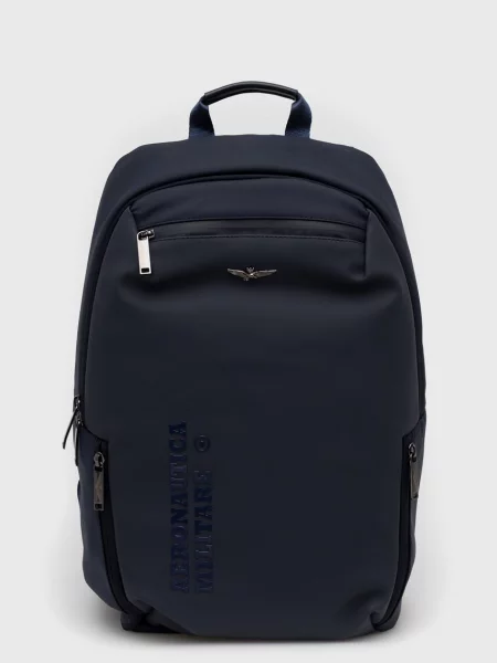 Aeronautica Militare rucsac barbati albastru marin mare neted negru