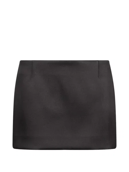 Fusta mini Wardrobe.nyc din satin negru
