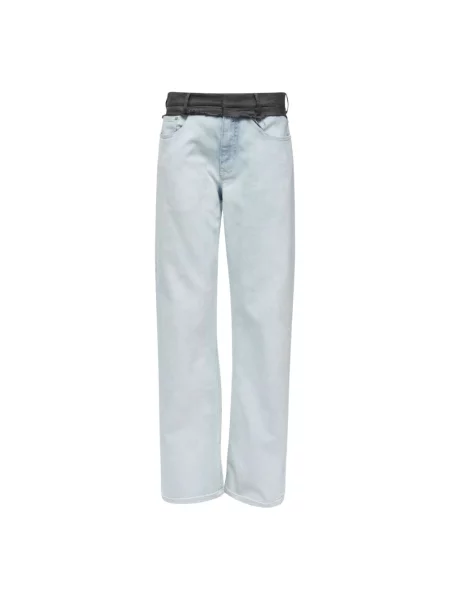 Jeansy Mm6 Maison Margiela z 5 kieszeniami niebieskie