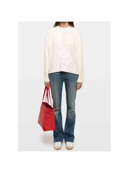 Sweter Zadig & Voltaire z nadrukiem biały