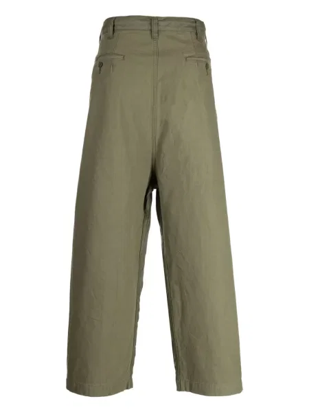 Plisuoti kelnės Comme Des Garçons Homme apkarpytas žalia