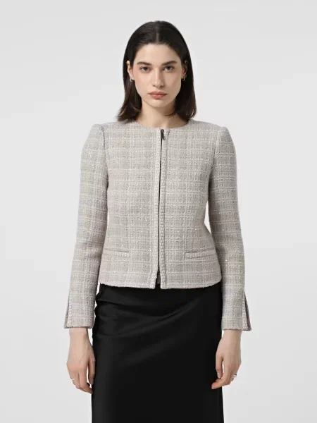 Блейзер Emporio Armani вовна/акрил бежевий