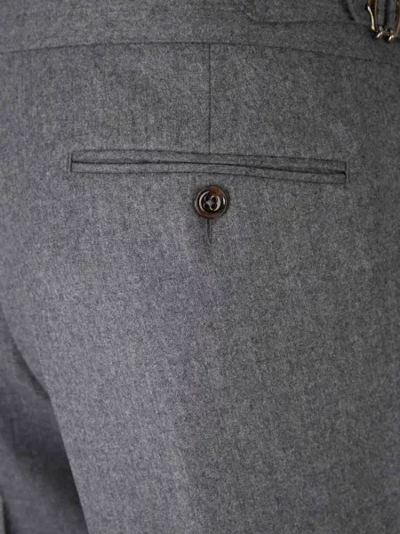 Pantaloni Scabal plisate gri