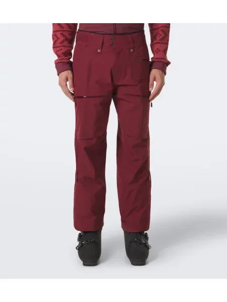 Pantaloni de schi Norrøna roșu