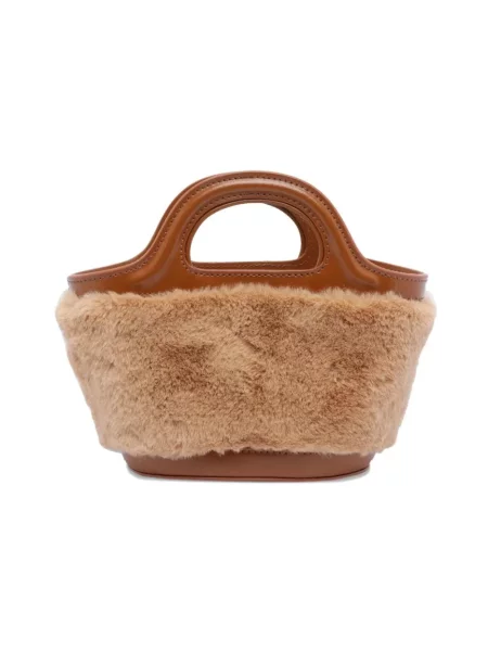 Shopperka Marni skórzana brązowa