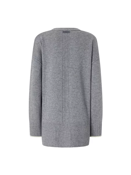Sweter Pinko z kaszmiru szary