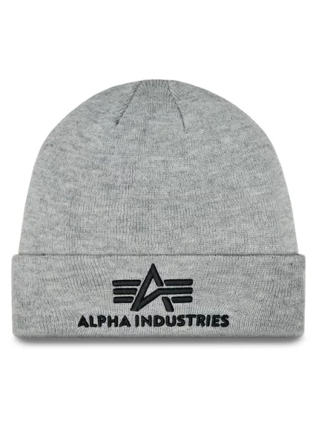 Шапка Alpha Industries серая
