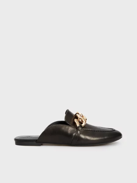 Кожаные мюли Prpy черные