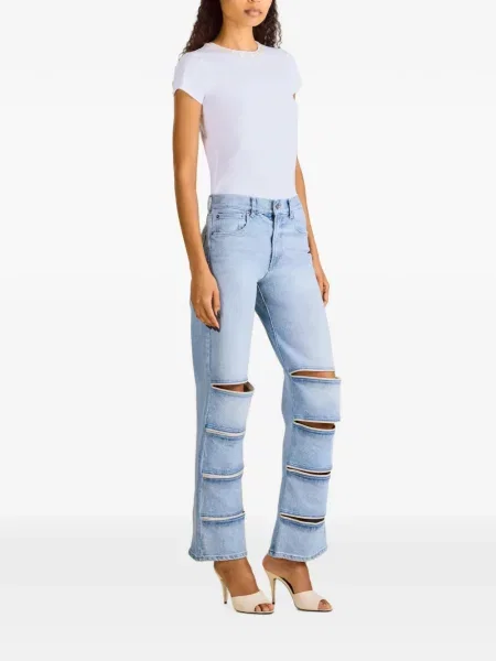 Blugi Contessa Mills din piele albastru