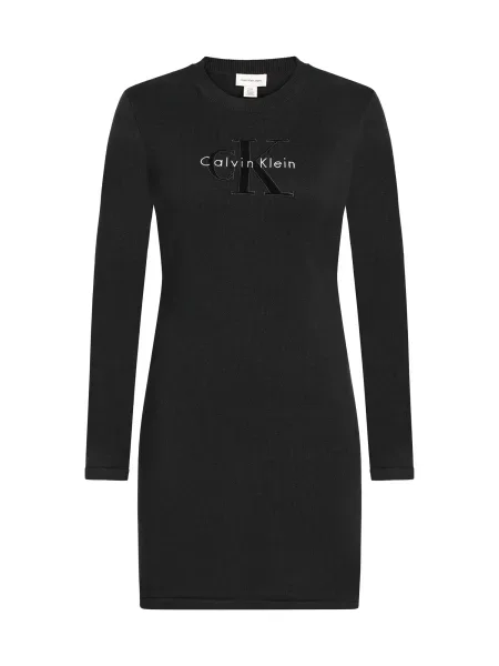 Calvin Klein Jeans rochie tricotată din alb