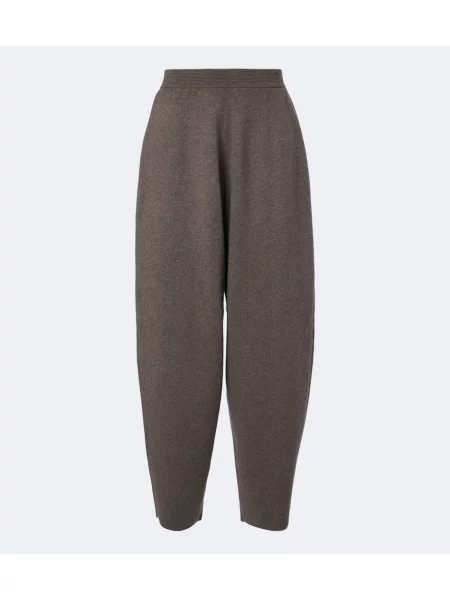 Pantaloni Arch4 din cașmir maro