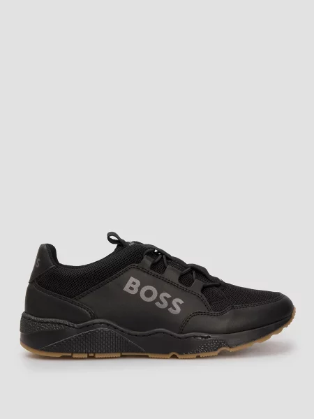 Дитячі Кросівки повсякденні BOSS Kids текстиль чорний