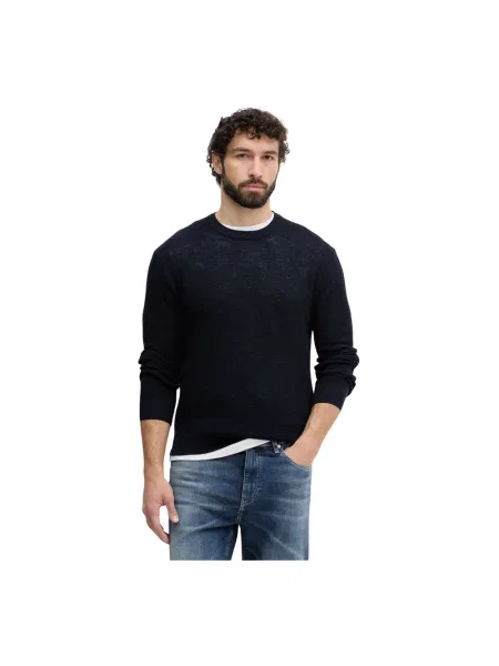 Dzianinowy sweter Benetton niebieski
