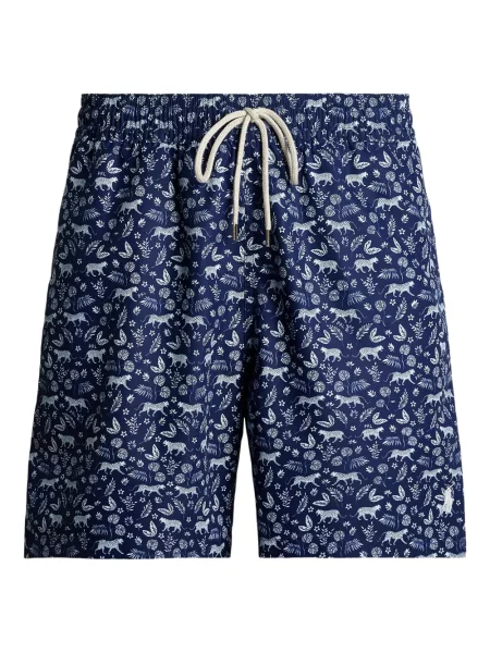 Tricou Polo Ralph Lauren din piele cu broderie în carouri maro
