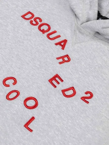 Bluza z kapturem dziecięca Dsquared2 szara
