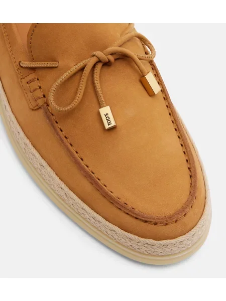 Pantofi loafer Tod's din piele de căprioară bej